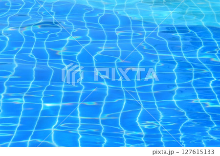 surface of blue swimming pool, freshness water background surface of blue swimming pool, freshness water background 127615133