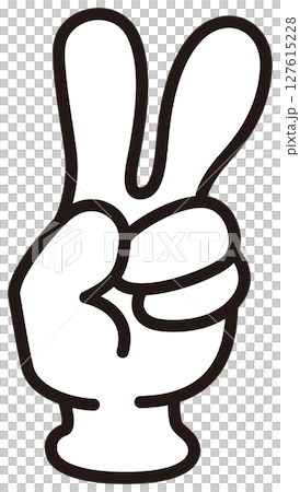 Hand sign - Peace Hand sign - Peace 127615228