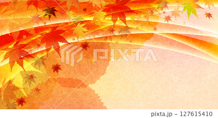 紅葉　もみじ　秋　背景	 127615410