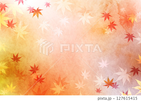 紅葉　もみじ　秋　背景	 127615415
