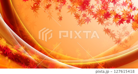 紅葉　もみじ　秋　背景	 127615418