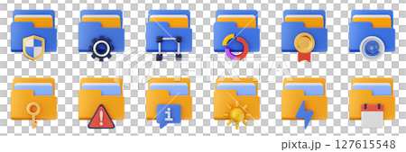 3d file folder data document information archive icon set bundle illustration 3d file folder data document information archive icon set bundle illustration 127615548