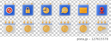 3d calendar schedule event reminder date month icon set bundle illustration 3d calendar schedule event reminder date month icon set bundle illustration 127615578
