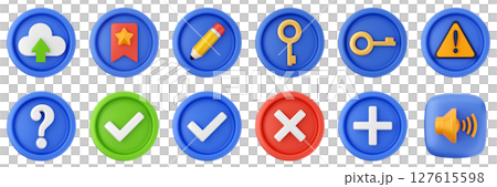 3d user interface icon set bundle illustration 3d user interface icon set bundle illustration 127615598