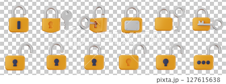 3d padlock safety privacy protection private password icon set bundle illustration 3d padlock safety privacy protection private password icon set bundle illustration 127615638
