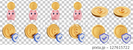 3d coin finance investment wealth payment income money dollar icon set bundle illustration 3d coin finance investment wealth payment income money dollar icon set bundle illustration 127615722