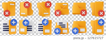 3d file folder data document information archive icon set bundle illustration 3d file folder data document information archive icon set bundle illustration 127615727