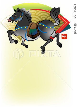 午年の年賀状2026(文字なし) 午年の年賀状2026(文字なし) 127615871