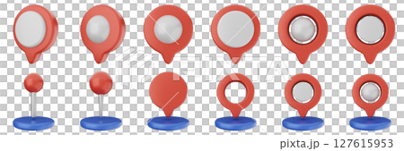 3d location mark navigation mark pin position icon set bundle illustration 3d location mark navigation mark pin position icon set bundle illustration 127615953
