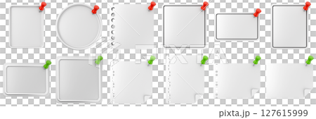 3d message pin blank comment sticky note paper text box speech bubble icon set bundle illustration 127615999