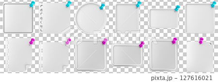 3d message pin blank comment sticky note paper text box speech bubble icon set bundle illustration 127616021
