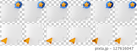 3d message click blank comment sticky note paper text box speech bubble icon set bundle illustration 3d message click blank comment sticky note paper text box speech bubble icon set bundle illustration 127616047
