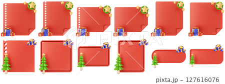 3d message christmas blank comment sticky note paper text box speech bubble icon set bundle illustration 3d message christmas blank comment sticky note paper text box speech bubble icon set bundle illustration 127616076