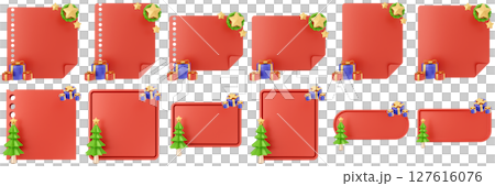 3d message christmas blank comment sticky note paper text box speech bubble icon set bundle illustration 3d message christmas blank comment sticky note paper text box speech bubble icon set bundle illustration 127616076