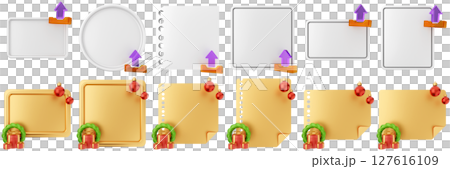 3d message christmas blank comment sticky note paper text box speech bubble icon set bundle illustration 3d message christmas blank comment sticky note paper text box speech bubble icon set bundle illustration 127616109