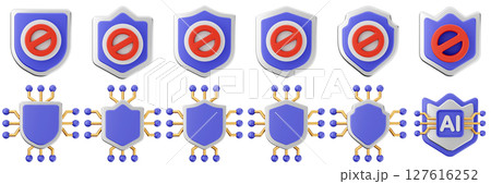 3d shield security safe privacy protection firewall insurance icon set bundle illustration 3d shield security safe privacy protection firewall insurance icon set bundle illustration 127616252