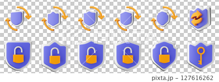 3d shield security safe privacy protection firewall insurance icon set bundle illustration 3d shield security safe privacy protection firewall insurance icon set bundle illustration 127616262