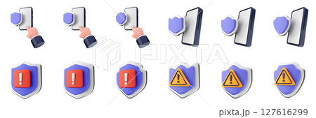 3d shield security safe privacy protection firewall insurance icon set bundle illustration 3d shield security safe privacy protection firewall insurance icon set bundle illustration 127616299