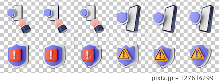 3d shield security safe privacy protection firewall insurance icon set bundle illustration 3d shield security safe privacy protection firewall insurance icon set bundle illustration 127616299