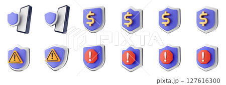 3d shield security safe privacy protection firewall insurance icon set bundle illustration 3d shield security safe privacy protection firewall insurance icon set bundle illustration 127616300