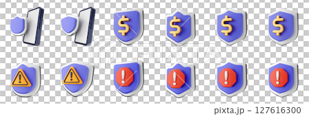 3d shield security safe privacy protection firewall insurance icon set bundle illustration 3d shield security safe privacy protection firewall insurance icon set bundle illustration 127616300