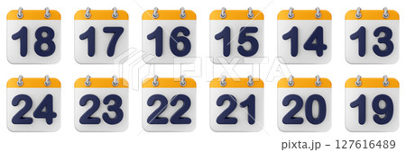 3d calendar day date event reminder plan organizer icon set bundle illustration 127616489