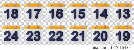 3d calendar day date event reminder plan organizer icon set bundle illustration 127616489