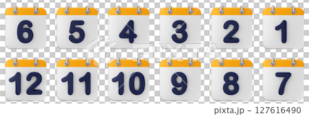 3d calendar day date event reminder plan organizer icon set bundle illustration 127616490