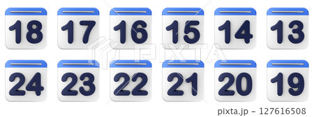 3d calendar date event reminder plan organizer icon set bundle illustration 127616508