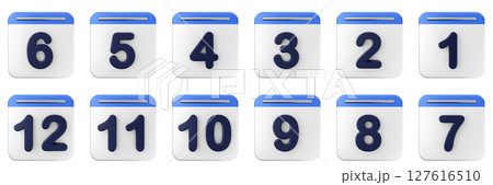 3d calendar date event reminder plan organizer icon set bundle illustration 127616510