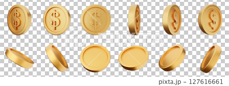 3d coin finance investment wealth payment income money dollar icon set bundle illustration 3d coin finance investment wealth payment income money dollar icon set bundle illustration 127616661