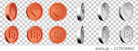 3d coin finance investment wealth payment income money dollar icon set bundle illustration 127616662