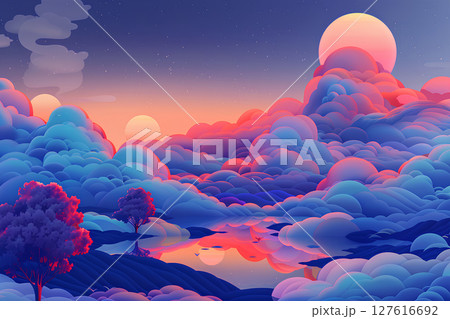 神秘的で幻想的な風景-1 127616692