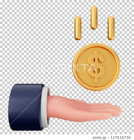 3d coin payment icon illustration 3d coin payment icon illustration 127616736