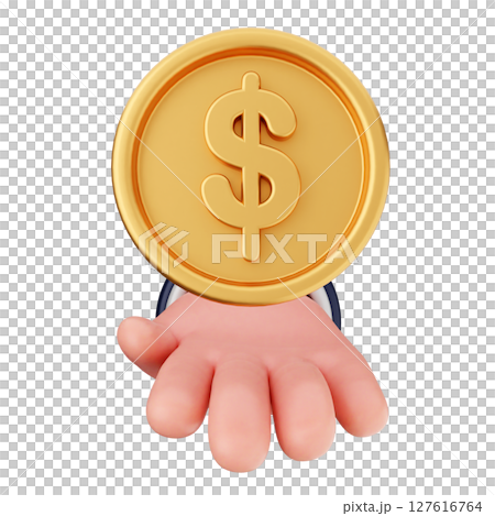 3d coin payment icon illustration 3d coin payment icon illustration 127616764
