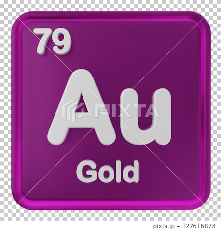 3d periodic table gold 3d periodic table gold 127616878