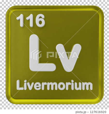 3d periodic table livermorium 127616920