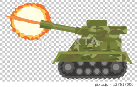 Illustration of a tank firing 127617000