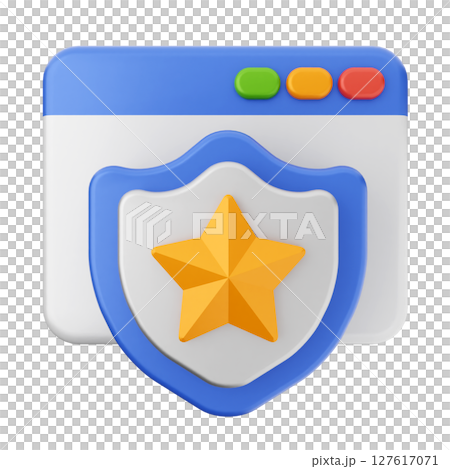 3d website shield security protection 127617071