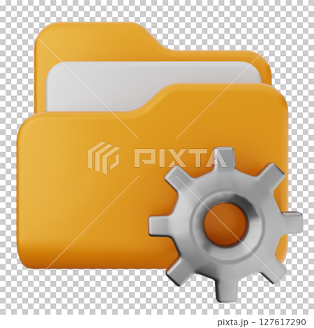 3d folder file document setting gear 3d folder file document setting gear 127617290