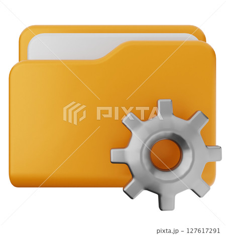 3d folder file document setting gear 127617291