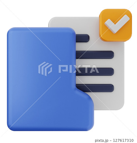 3d folder file document check verification 3d folder file document check verification 127617310