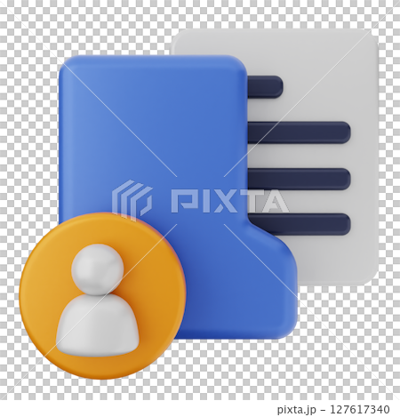 3d folder file document user account 127617340
