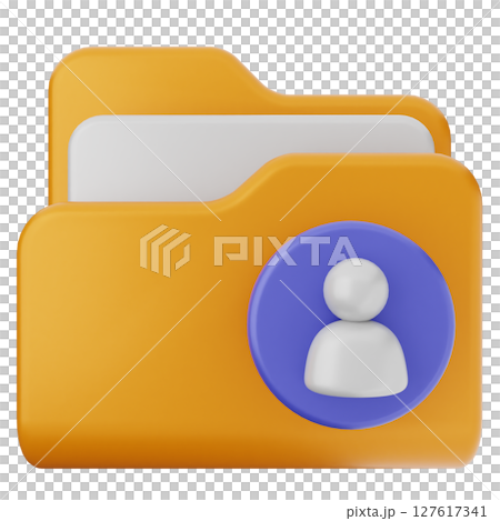 3d folder file document user account 127617341