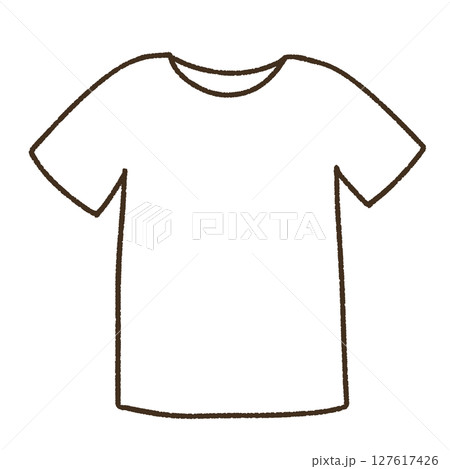 シンプルなTシャツのイラスト 127617426