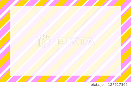 縞模様　フレーム　ホワイトスペース　ピンク　オレンジ色　 127617563
