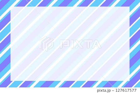 縞模様 フレーム ホワイトスペース 水色 青紫 縞模様 フレーム ホワイトスペース 水色 青紫 127617577