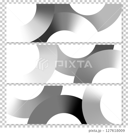 Simple advertising banner with monochrome circles Simple advertising banner with monochrome circles 127618009