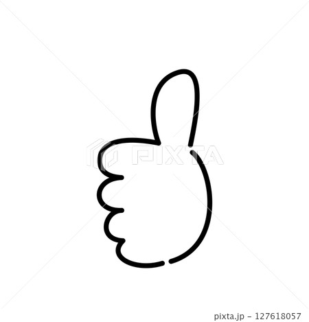 親指を上に向けるベクターアイコン 127618057