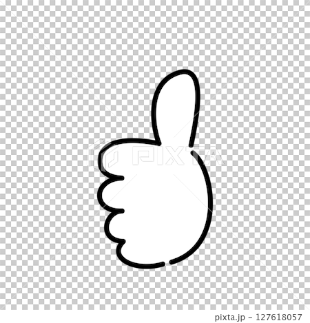 親指を上に向けるベクターアイコン 127618057